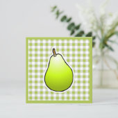 母の日のための緑の梨 カード (スタンド正面)