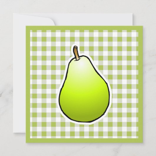 母の日のための緑の梨 カード (正面)