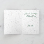 母の日のための義母の花とハート カード (内部)