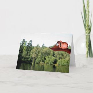 母の日のための花を持って来ます カード