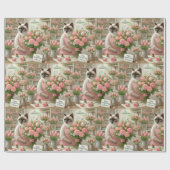 母の日のための花屋ネコ花屋 ラッピングペーパー (フラット)