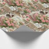 母の日のための花屋ネコ花屋 ラッピングペーパー (角)