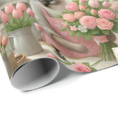 母の日のための花屋ネコ花屋 ラッピングペーパー (ロールコーナー)