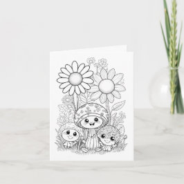 母の日のぬりえ カード