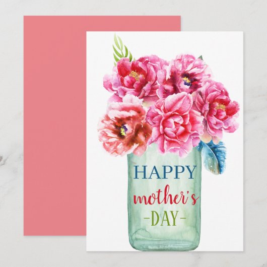 母の日のはがき シーズンカード (正面/裏面)