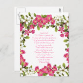 母の日のはがき ポストカード (正面/裏面)