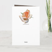 母の日のひまわりとカスタムテキスト カード (裏面)