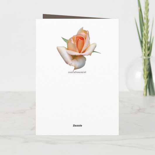 母の日のひまわりとカスタムテキスト カード (裏面)