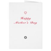 母の日のひまわりと青空のミツバチが幸せ (裏面)