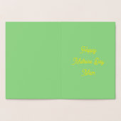 母の日のひまわりオーダーメイド 箔カード (内部)