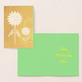 母の日のひまわりオーダーメイド 箔カード (ディスプレー)