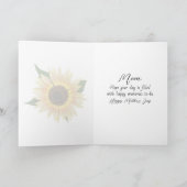 母の日のひまわりレンガ カード (内部)