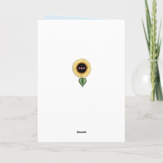 母の日のひまわり カード (裏面)