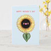 母の日のひまわり カード (黄色い花)