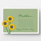 母の日のひまわり フォトプラーク (正面)