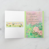 母の日のやる気を起こさせるで図解入りの、写真付きのなティーカップ カード (内部)