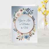 母の日のように青と白のバラ カード (黄色い花)