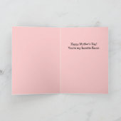 母の日のアニメのアイスクリームコーングリーティングカード カード (内部)