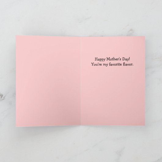 母の日のアニメのアイスクリームコーングリーティングカード カード (内部)