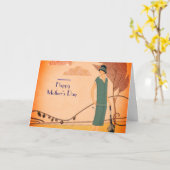 母の日のアールデコ カード (黄色い花)