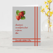 母の日のイチゴのカード カード (黄色い花)