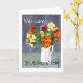 母の日のウォーフラワーグリーティングカード カード (黄色い花)