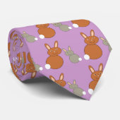 母の日のウサギ 親子タイ ネクタイ (ロール)