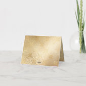 母の日のエレガントなゴールドカスタム シーズンカード (裏面)