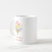 母の日のオーダーメイド花束マグカップ コーヒーマグカップ (正面左)