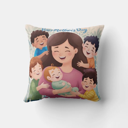 母の日のカスタマイズ装飾用クッション クッション (裏面)