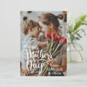 母の日のカスタム写真とテキスト カード (スタンド正面)