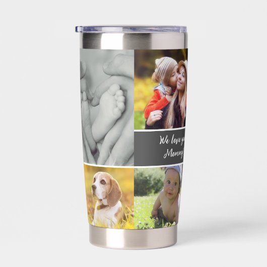 母の日のカスタム写真集パーソナライズされた 保温保冷タンブラー (右面)