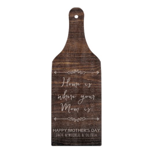 母の日のカスタム贈り物 – チャイルドネームWood カッティングボード (正面)
