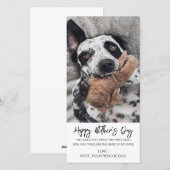 母の日のカスタム飼い犬の写真 シーズンカード (正面/裏面)