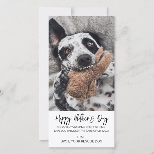 母の日のカスタム飼い犬の写真 シーズンカード (正面)