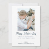 母の日のカスタム飼い犬の写真 シーズンカード (正面)