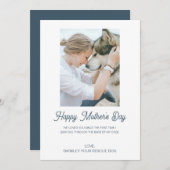 母の日のカスタム飼い犬の写真 シーズンカード (正面/裏面)