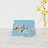 母の日のカメと赤ちゃんのカード カード (黄色い花)