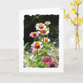 母の日のカードおばさん、花カラフルたち カード (黄色い花)