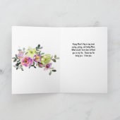 母の日のカードお母さんライム&ピンクの花 カード (内部)