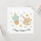 母の日のカードかわいい カード (正面/裏面インサイチュ)