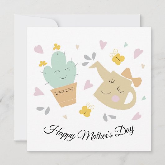 母の日のカードかわいい カード (正面)