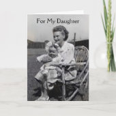 母の日のカードで娘を祈る カード (正面)