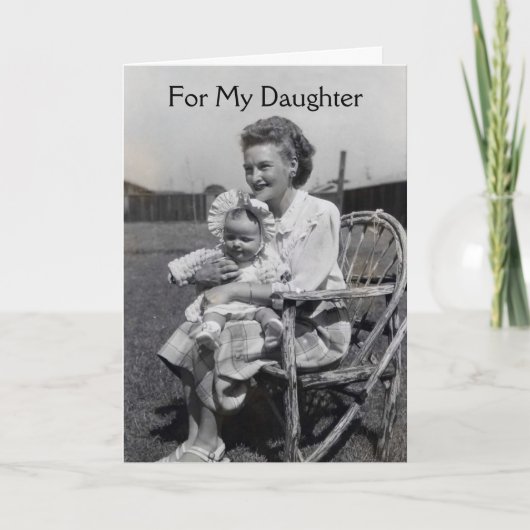 母の日のカードで娘を祈る カード (正面)