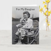 母の日のカードで娘を祈る カード (黄色い花)