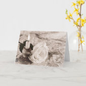 母の日のカードとアンティークバラ カード (黄色い花)