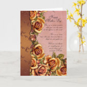 母の日のカードとバラと愛情のある言葉 カード (黄色い花)