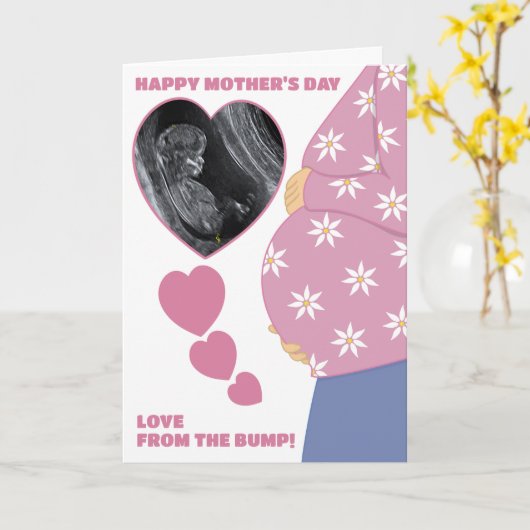 母の日のカードになるかわいい母 カード (黄色い花)