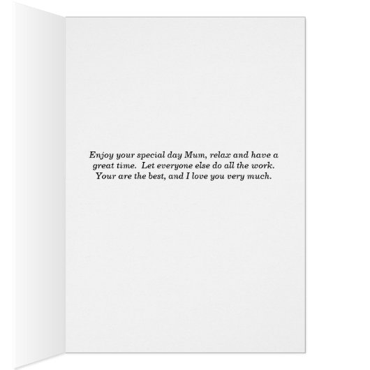 母の日のカードのお母さん用クリーム睡蓮 (内側 (右))