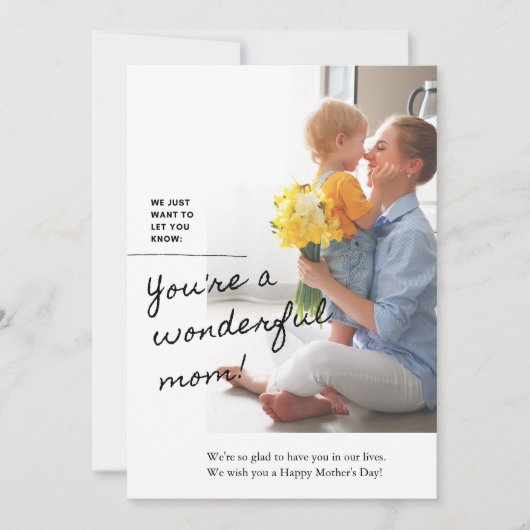 母の日のカードのパーソナライズされた写真 シーズンカード (正面)